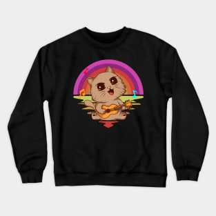 Kitty Guitar Sunset Crewneck Sweatshirt